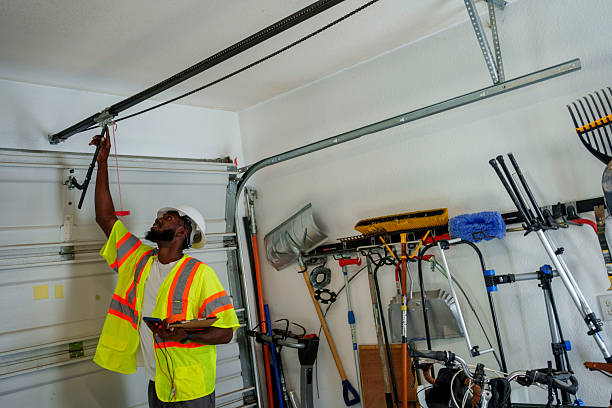 Professional Garage Door Panel Replacement technician working in Bound Brook, NJ